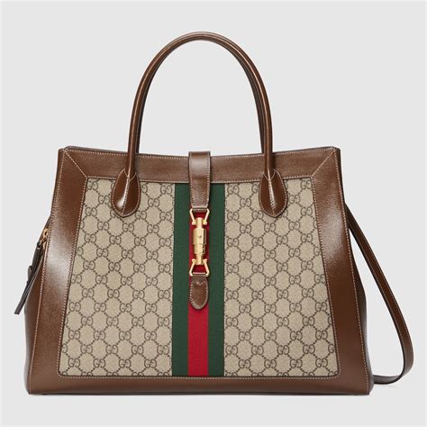 gucci jackie tote|jackie 1961 large tote bag.